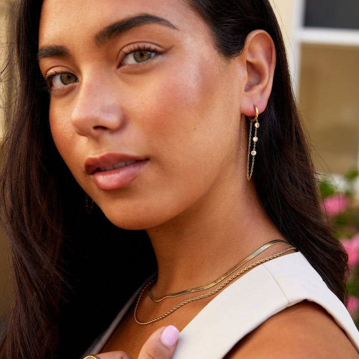 Pendientes Kira con gotas de cristal