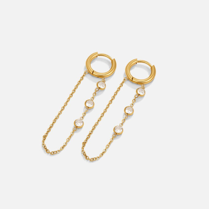Pendientes Kira con gotas de cristal