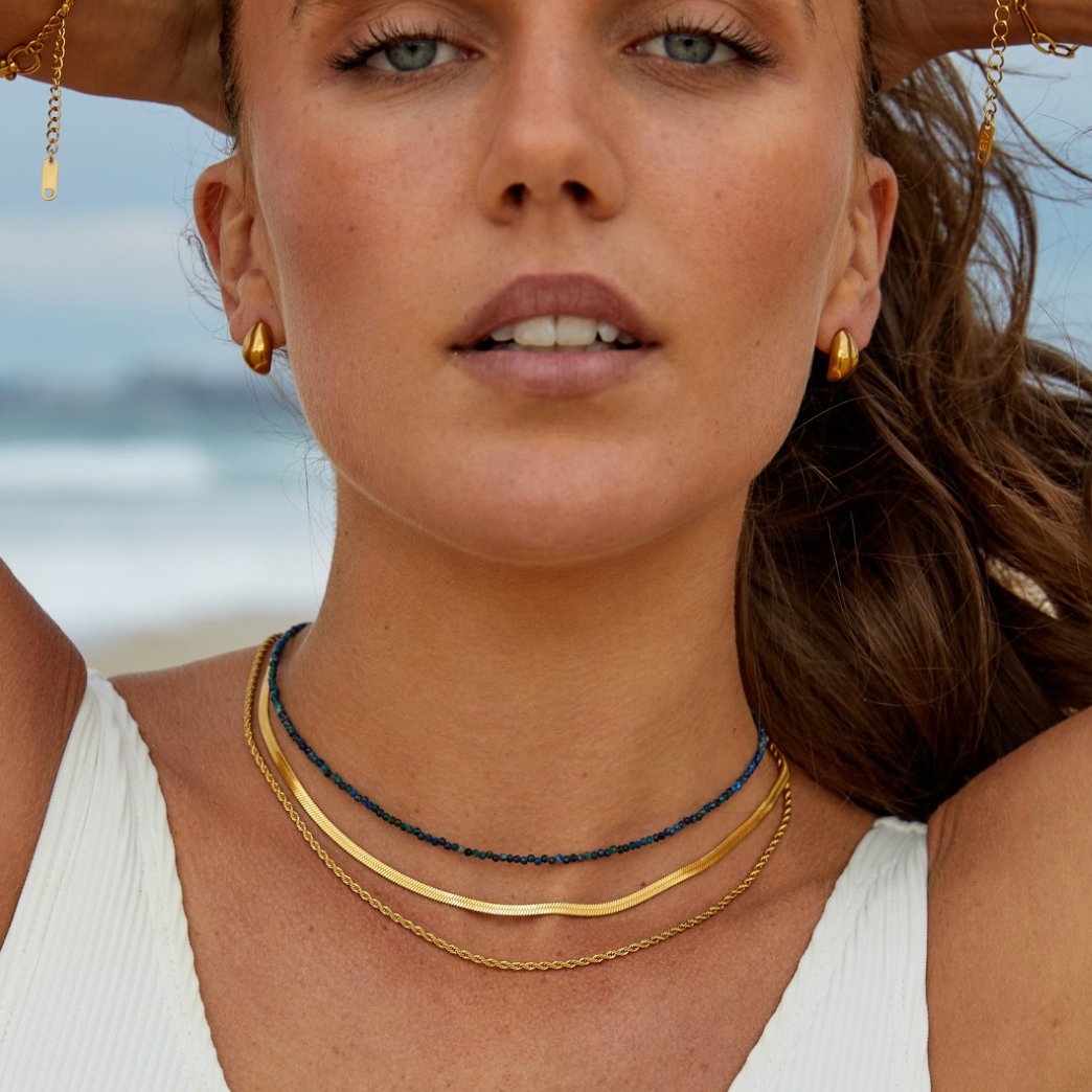 Collar de cuentas de lapislázuli