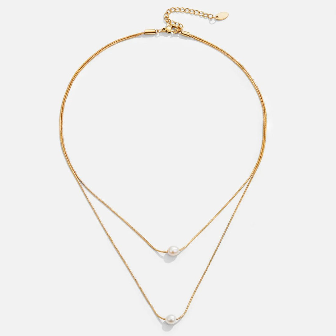 Collar multicapa de perlas de agua dulce
