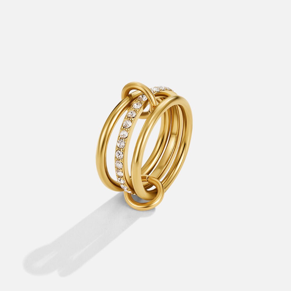Anillo texturizado dorado Kaili