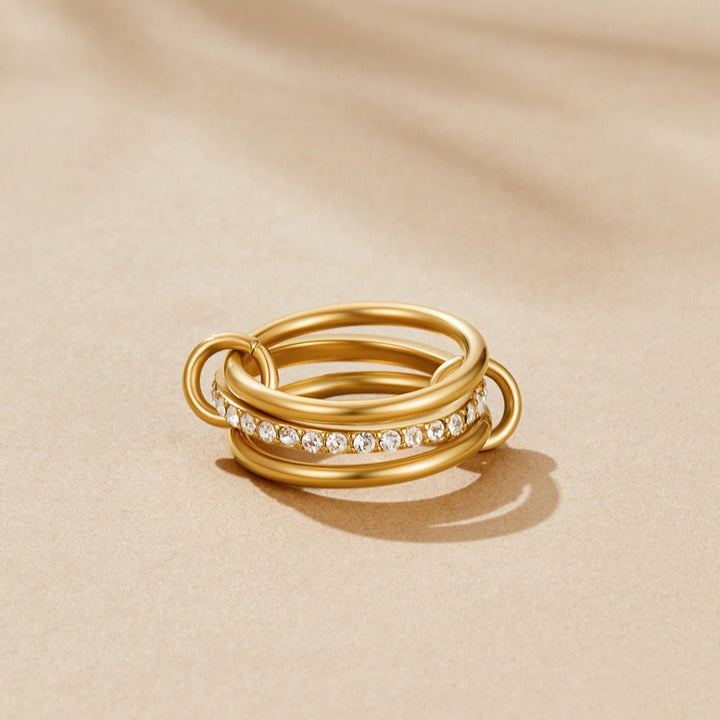 Anillo texturizado dorado Kaili