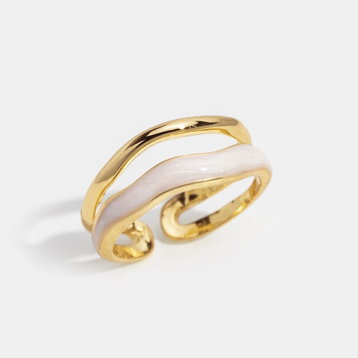 Anillo texturizado dorado Sahara