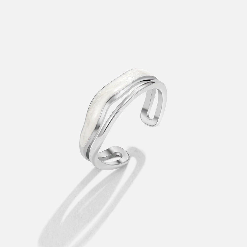Anillo texturizado plateado Sahara
