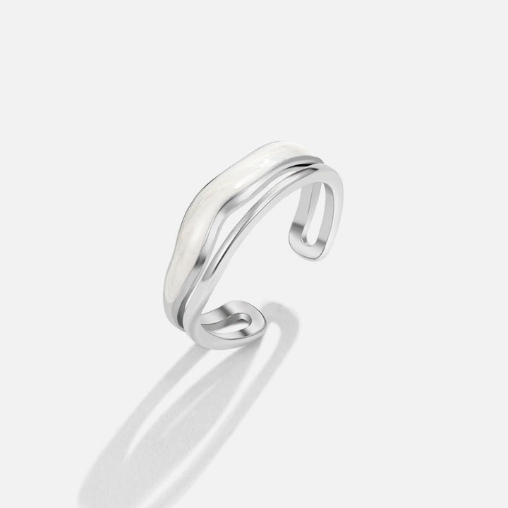 Anillo texturizado plateado Sahara