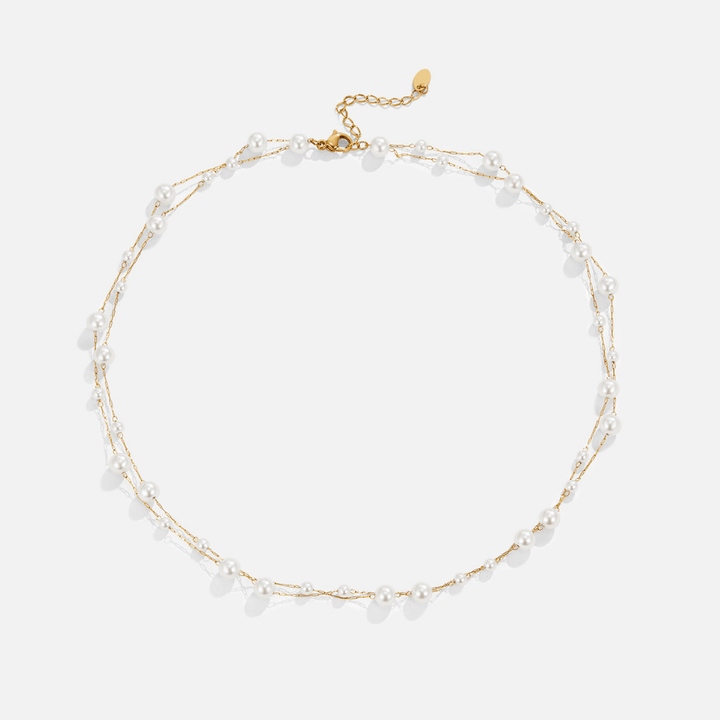 Collar multicapa de perlas Tori