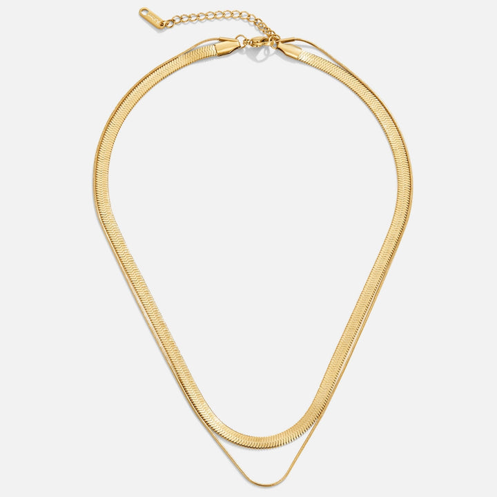 Collar multicapa Layla chapado en oro de 18K
