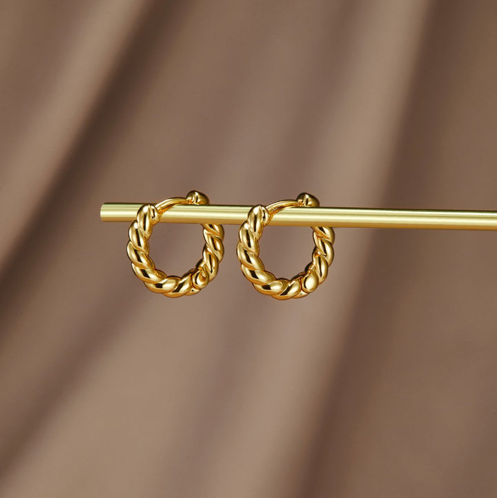 Pendientes dorados trenzados Layla