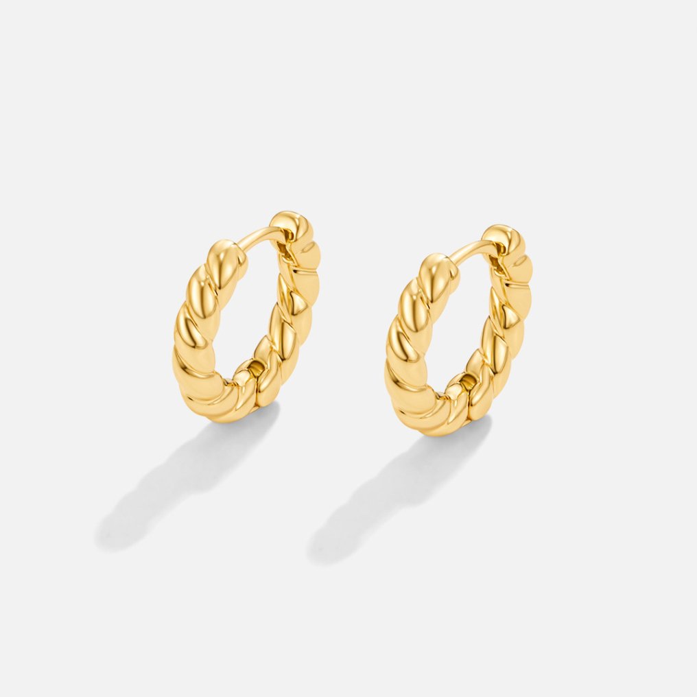 Pendientes dorados trenzados Layla