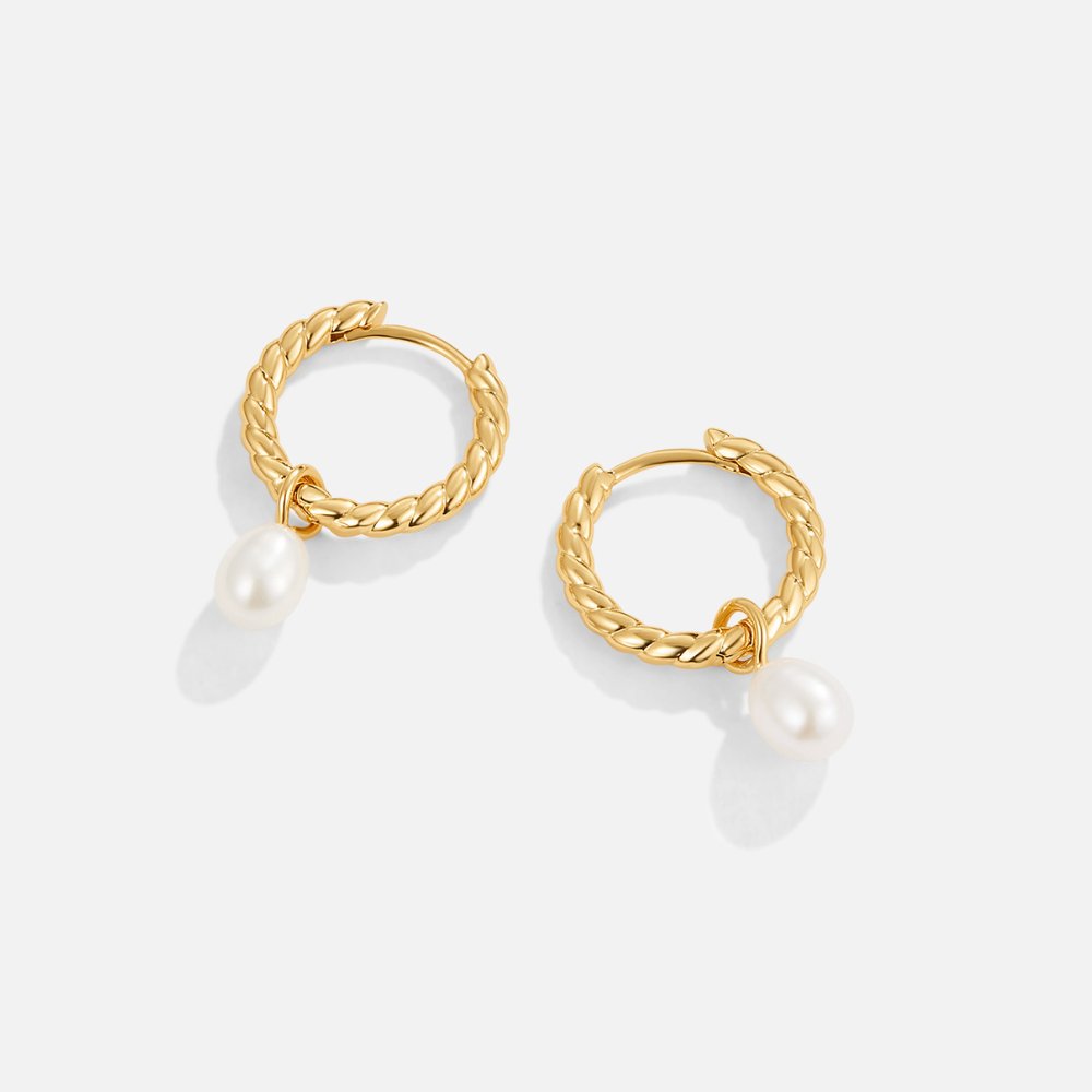 Pendientes Layla Pearl trenzados