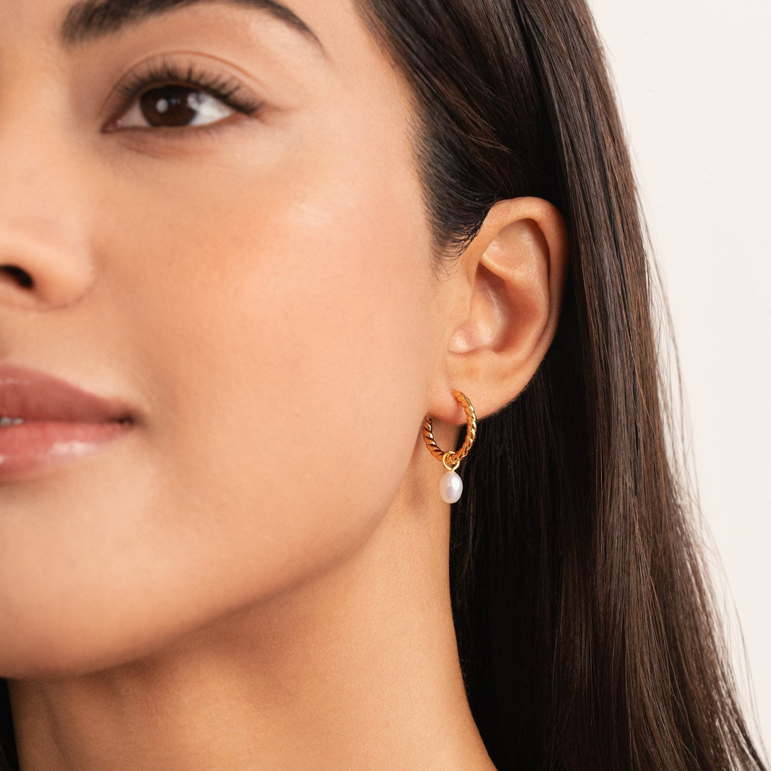 Pendientes Layla Pearl trenzados