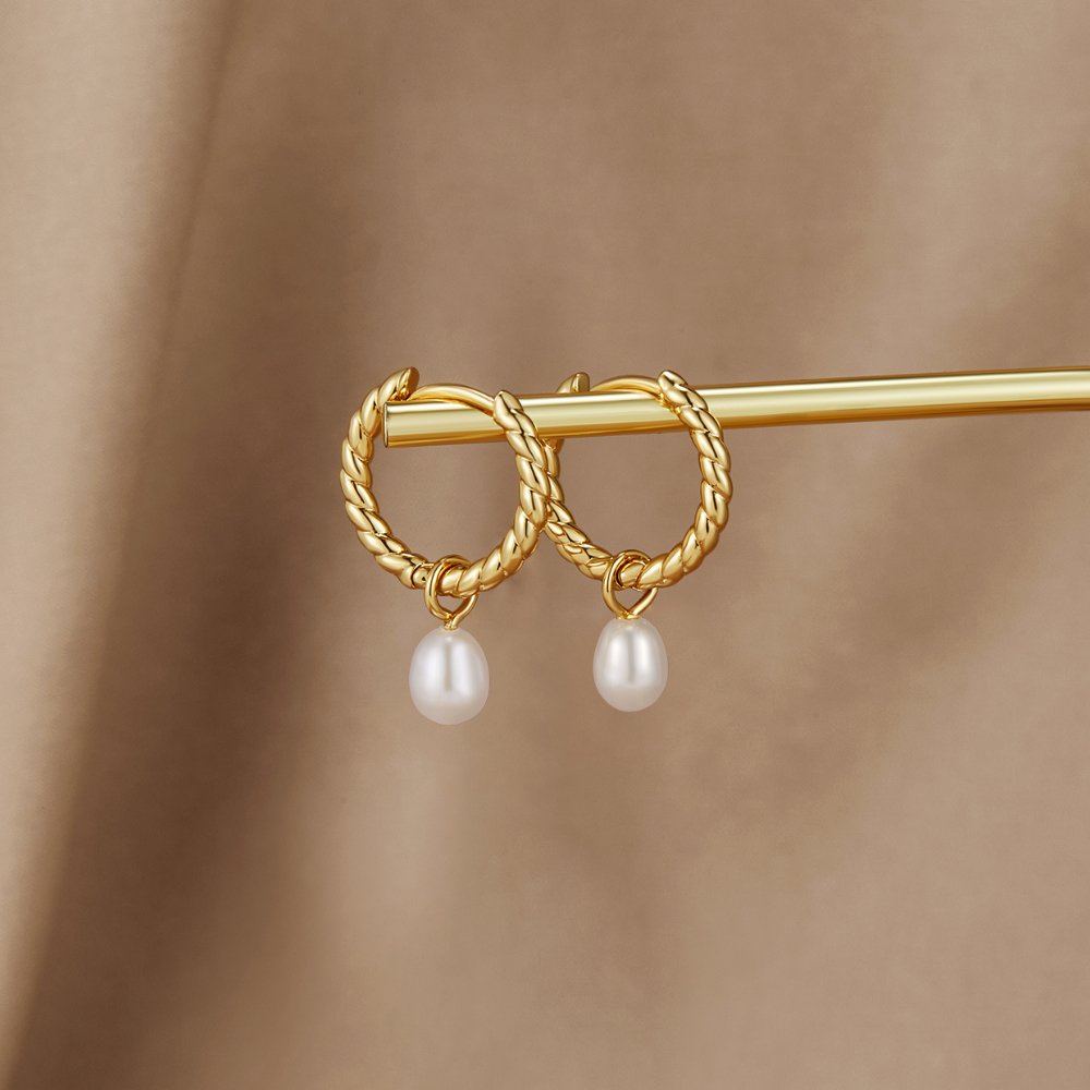 Pendientes Layla Pearl trenzados