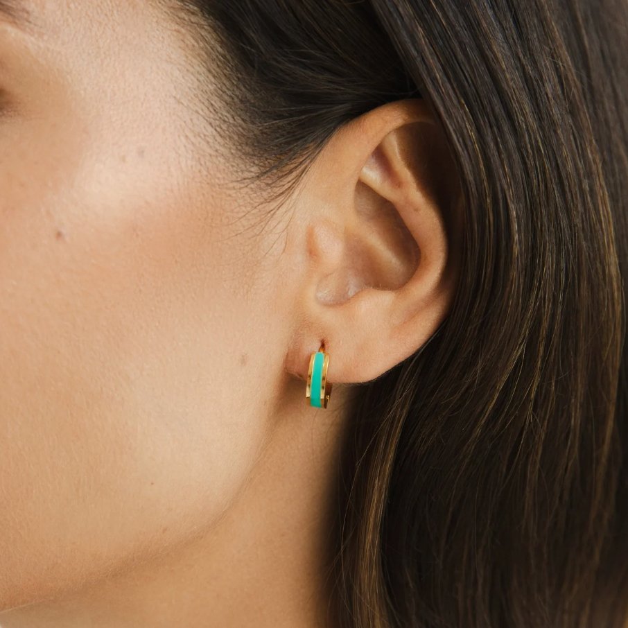 Pendientes verde canard Leigh