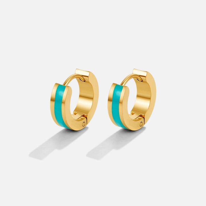 Pendientes verde canard Leigh