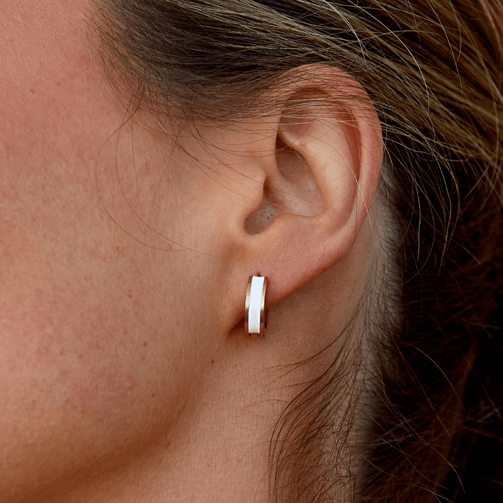 Pendientes blancos Leigh