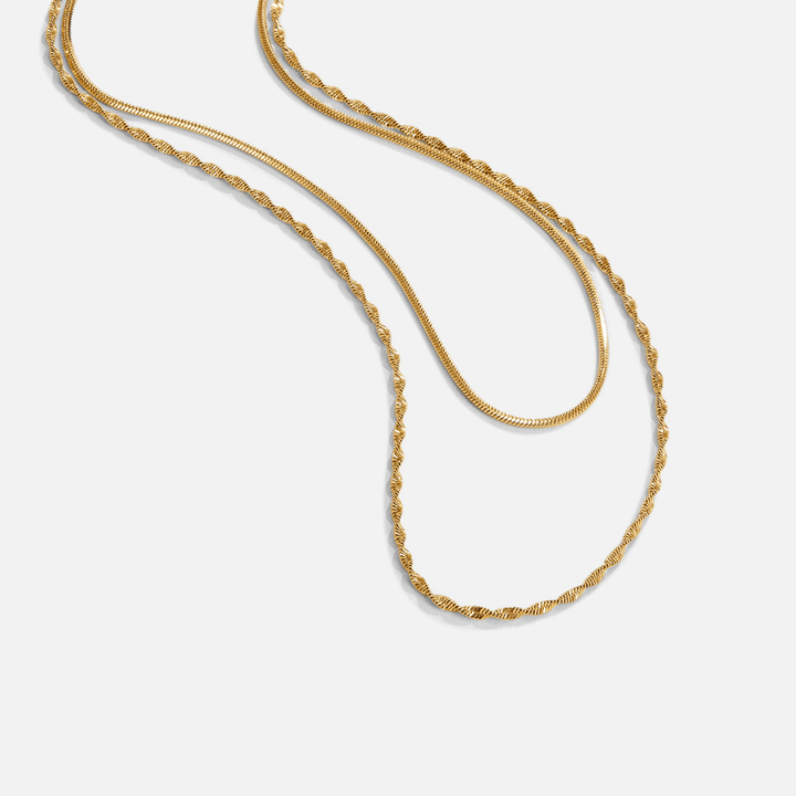 Collar dorado multicapa Leona