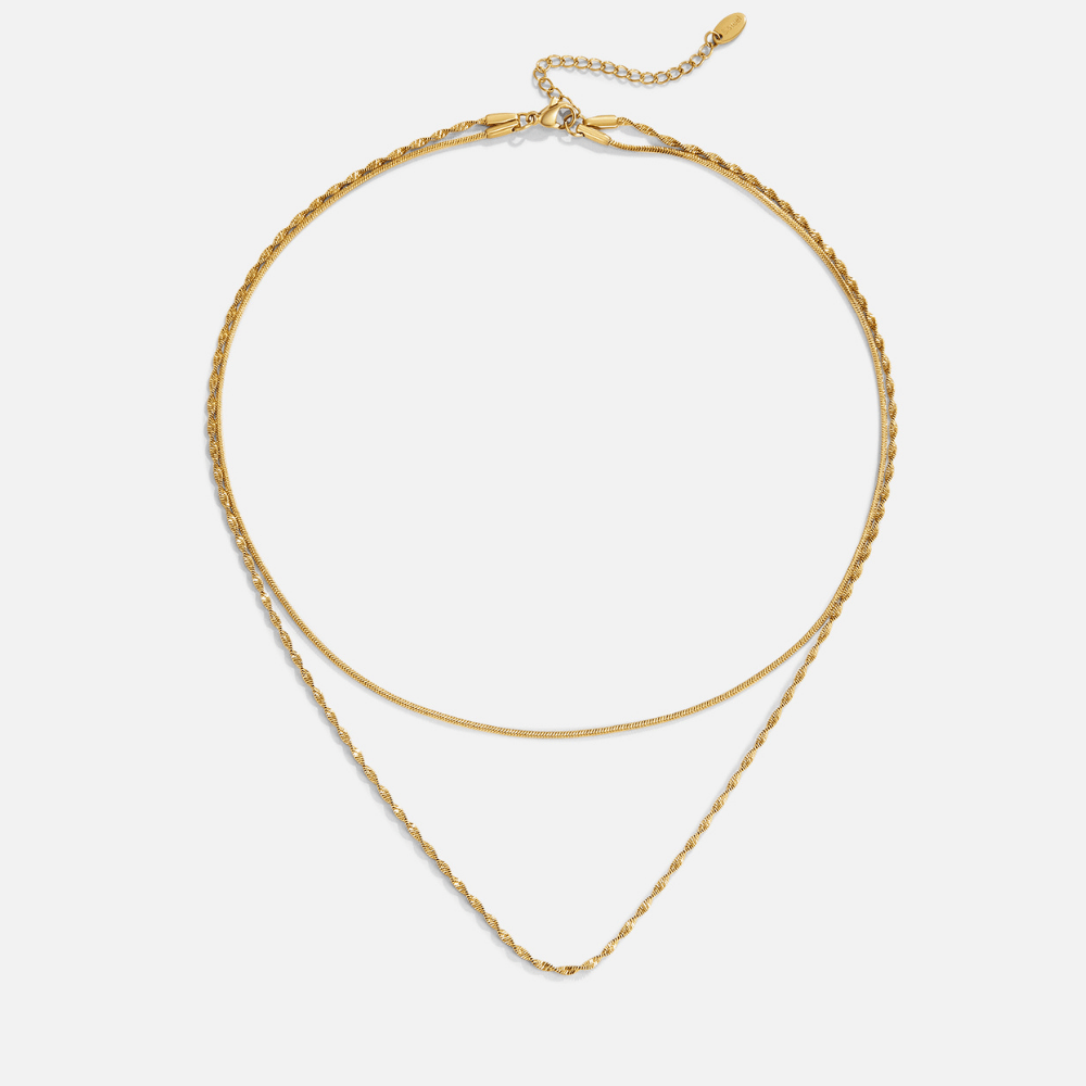 Collar dorado multicapa Leona