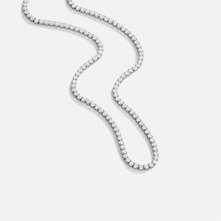 Collar plateado de cristal Cordelia
