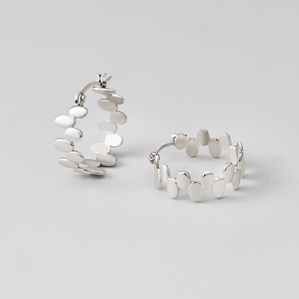 Pendientes de aro plateados Monet