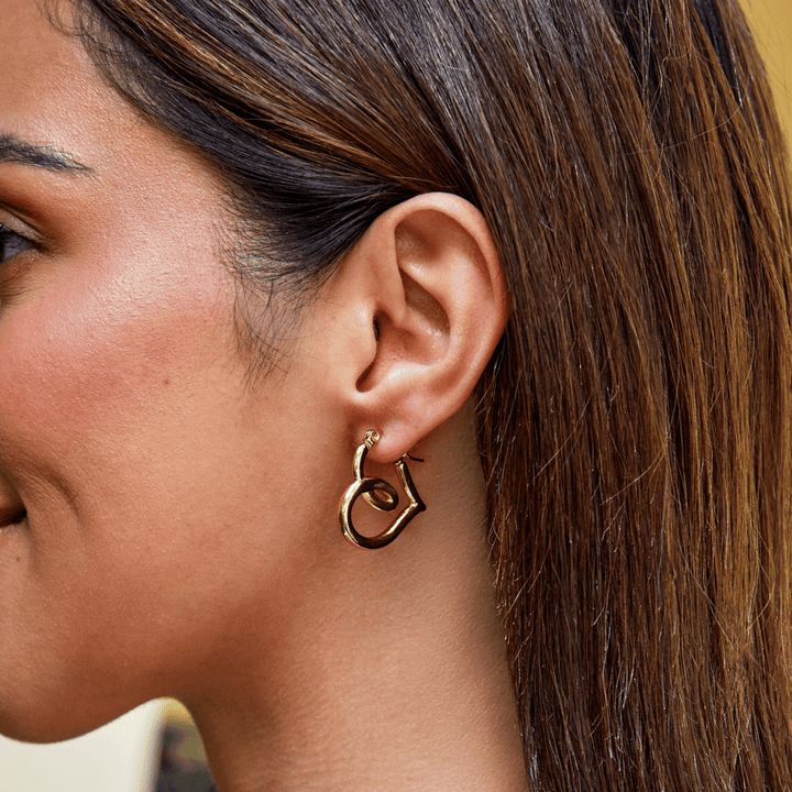 Pendientes corazón trenzado Lira