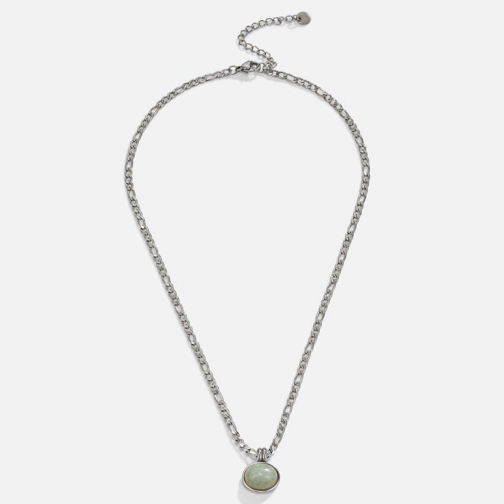 Collar de plata Liza Jade con colgante