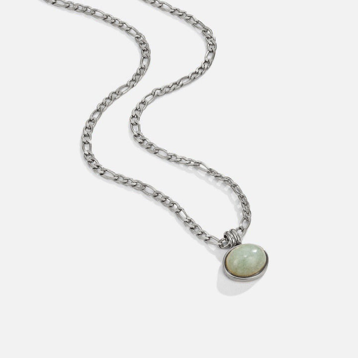 Collar de plata Liza Jade con colgante