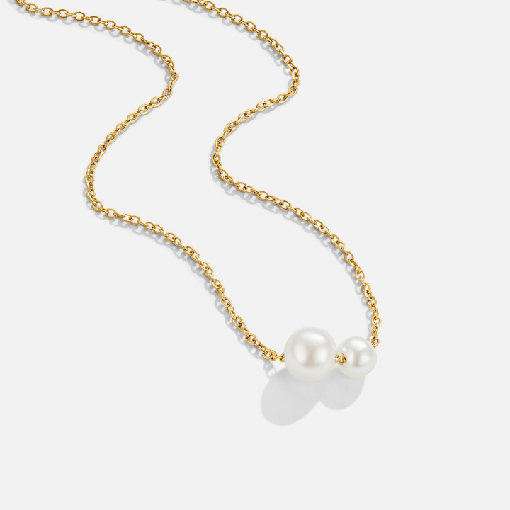 Collar Louise con doble colgante de perla