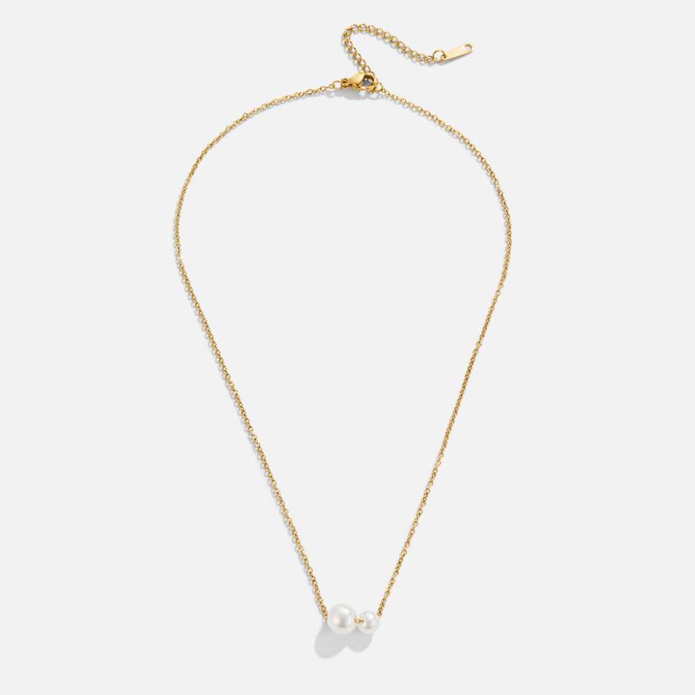 Collar Louise con doble colgante de perla