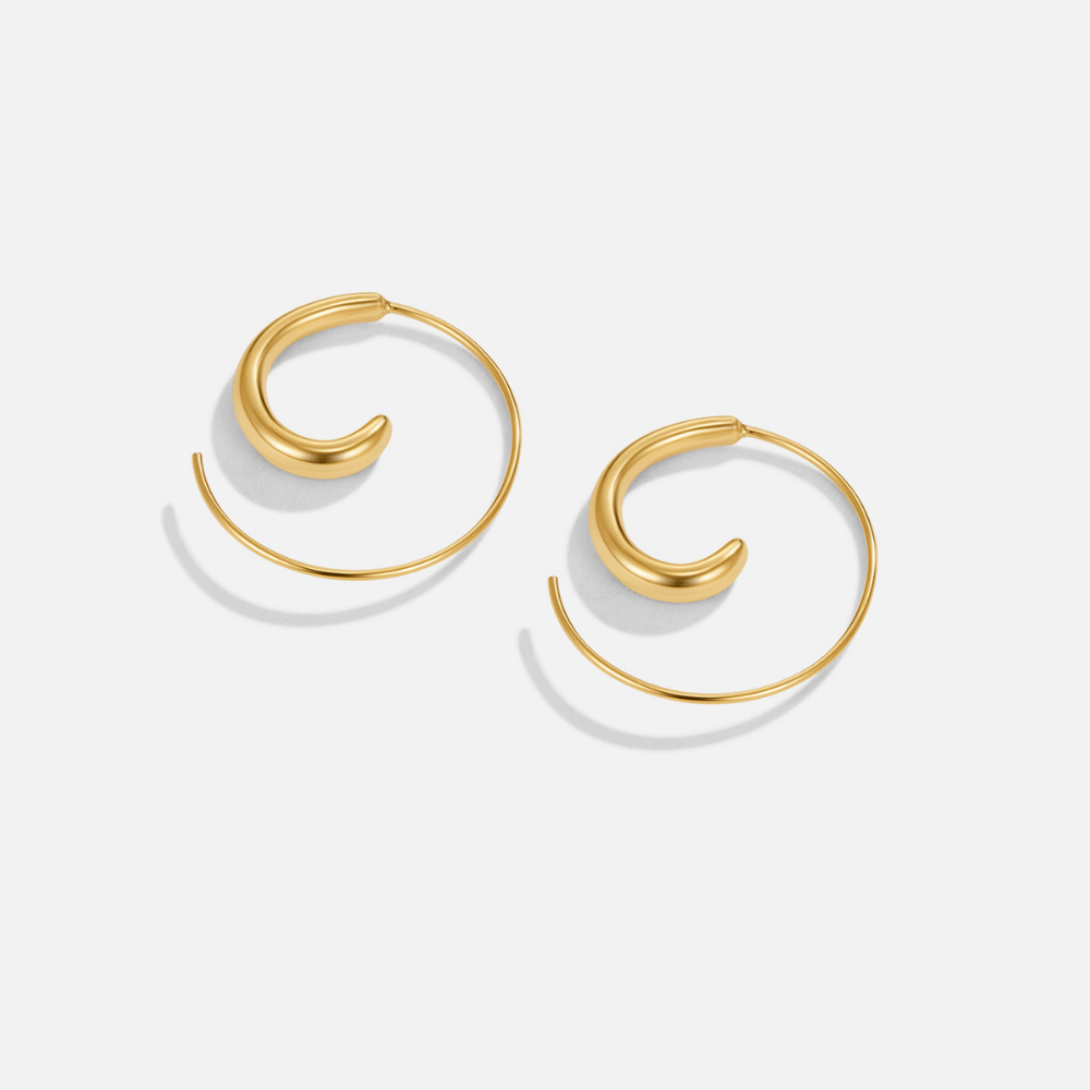Pendientes de aro Luca spirales