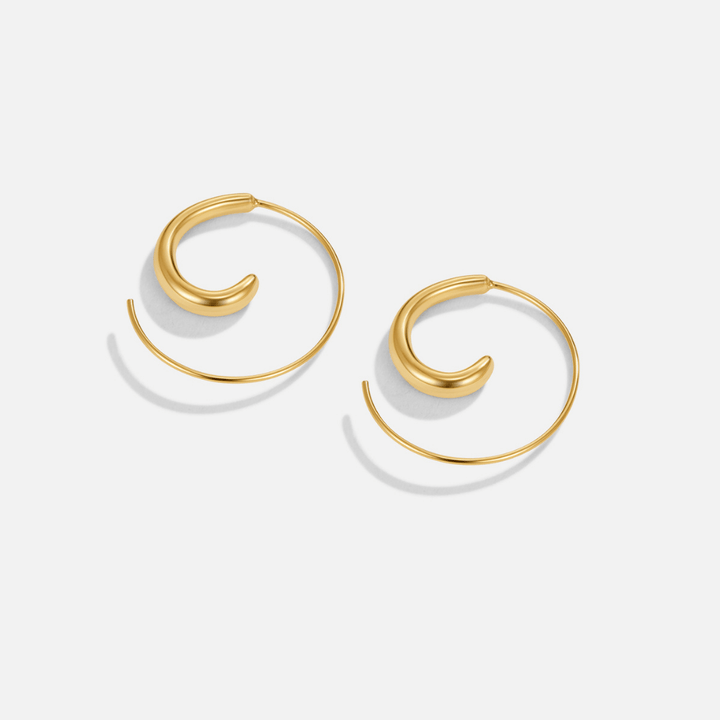 Pendientes de aro Luca spirales