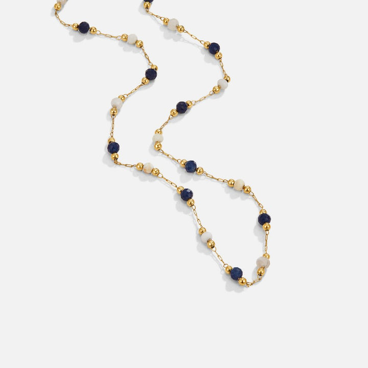 Collar Lulu Midnight de piedras y perlas