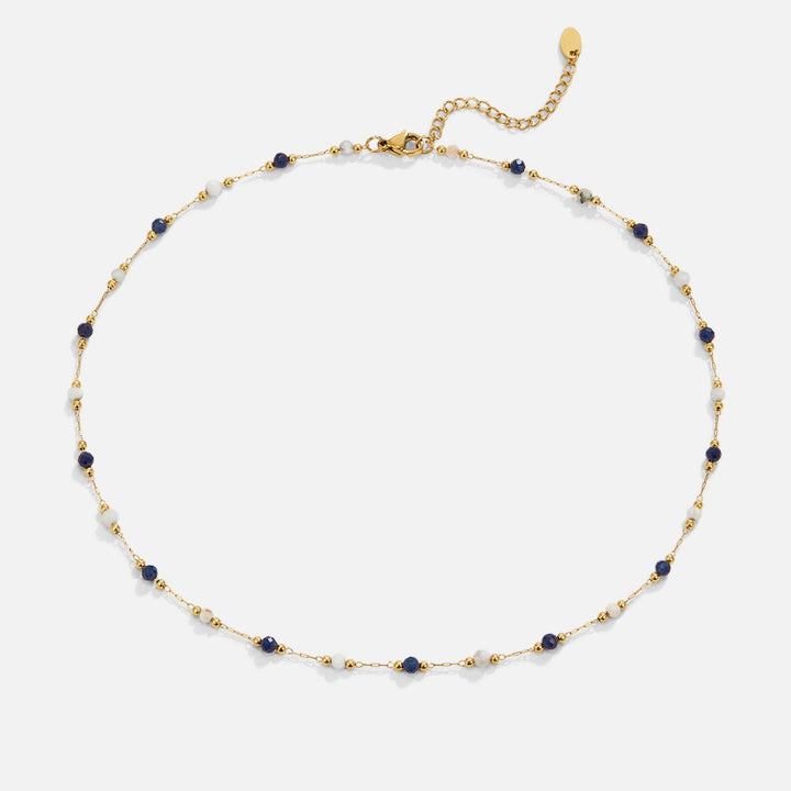 Collar Lulu Midnight de piedras y perlas