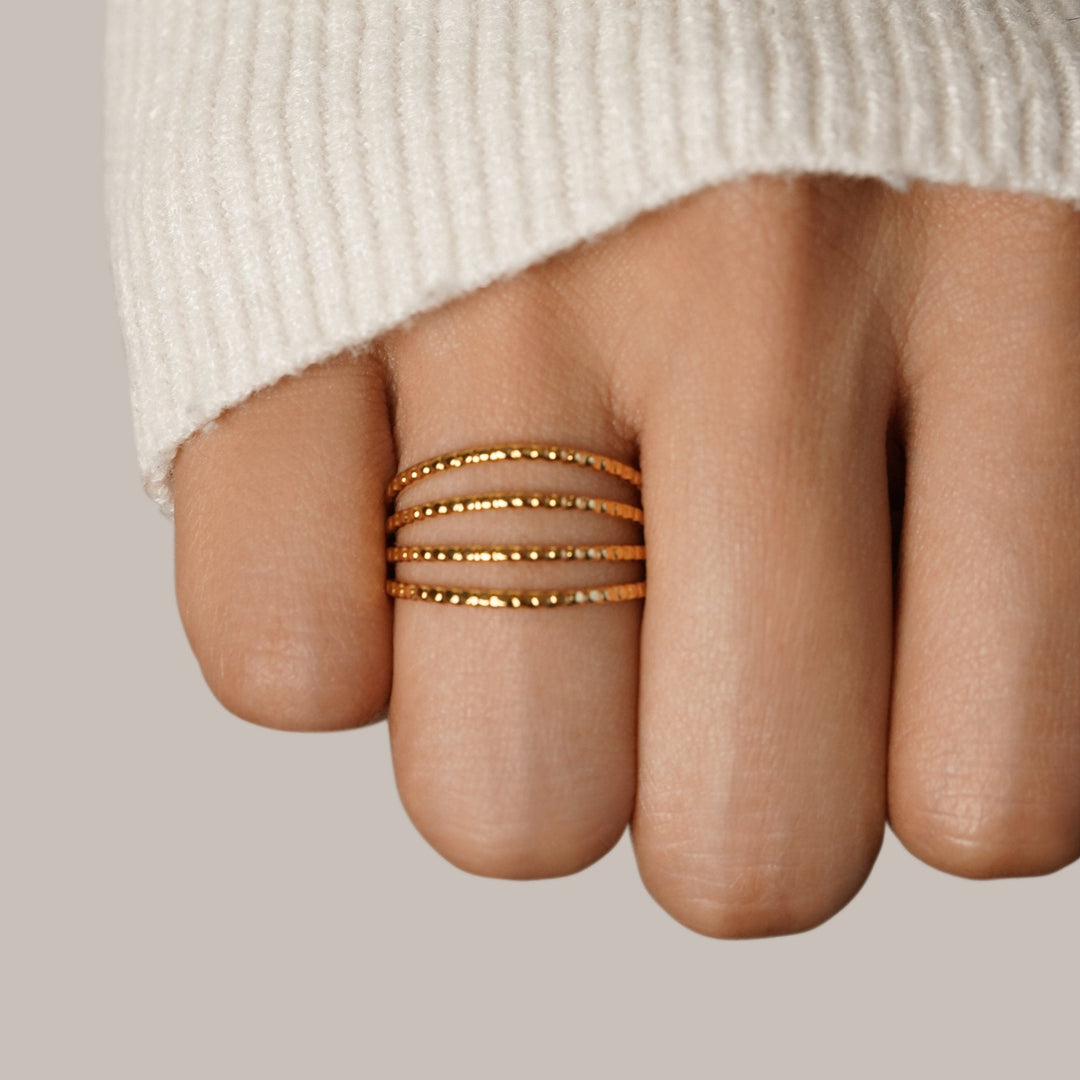 Anillo Madison 18K texturizado