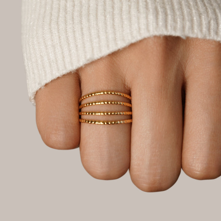 Anillo Madison 18K texturizado