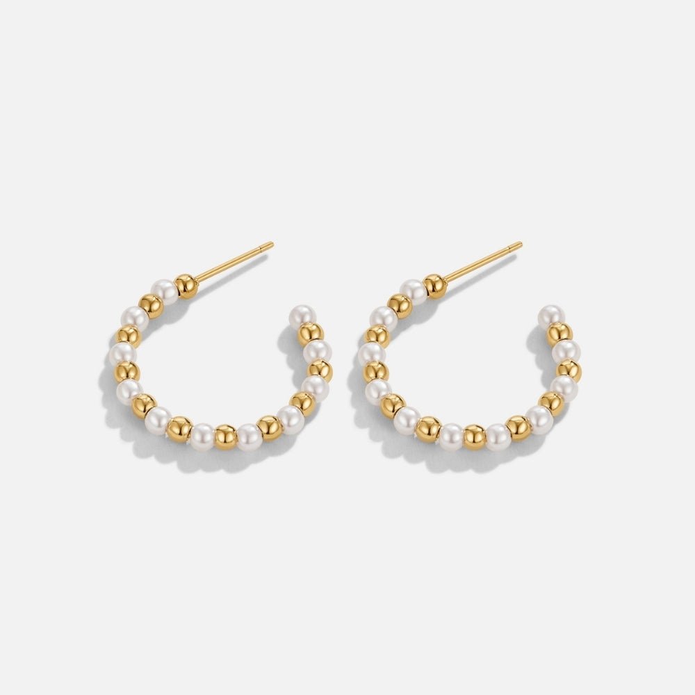 Pendientes Maia dorados con perlas