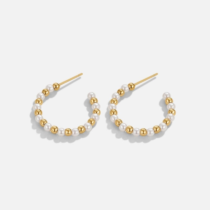 Pendientes Maia dorados con perlas