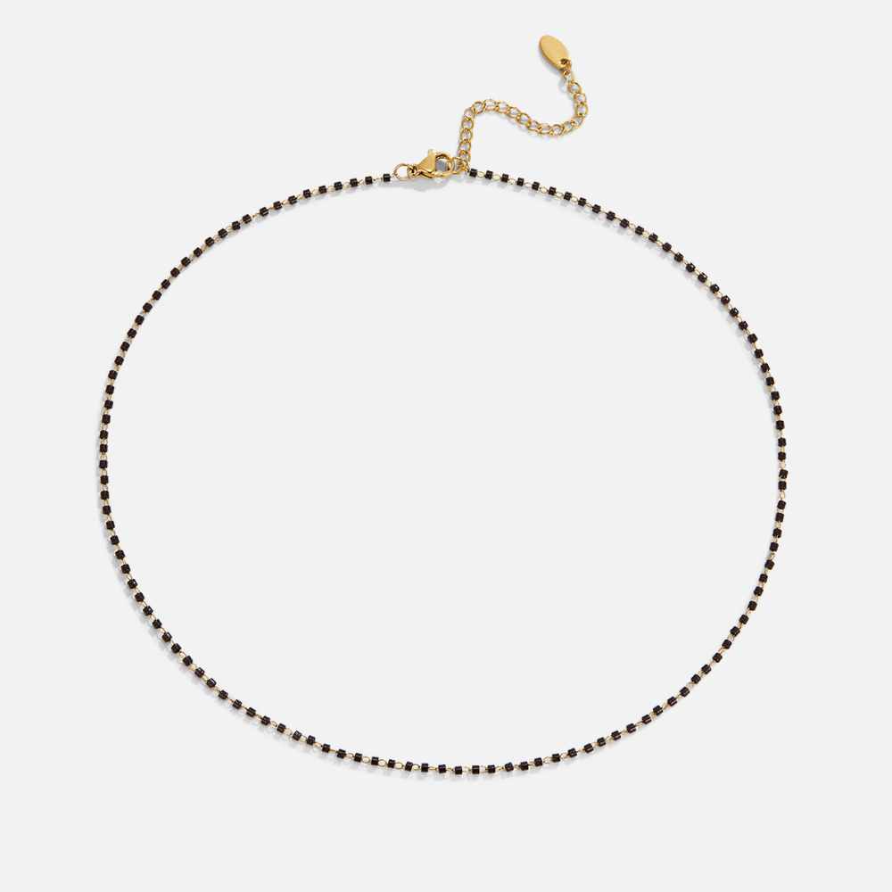 Collar Maisie de perlas negras
