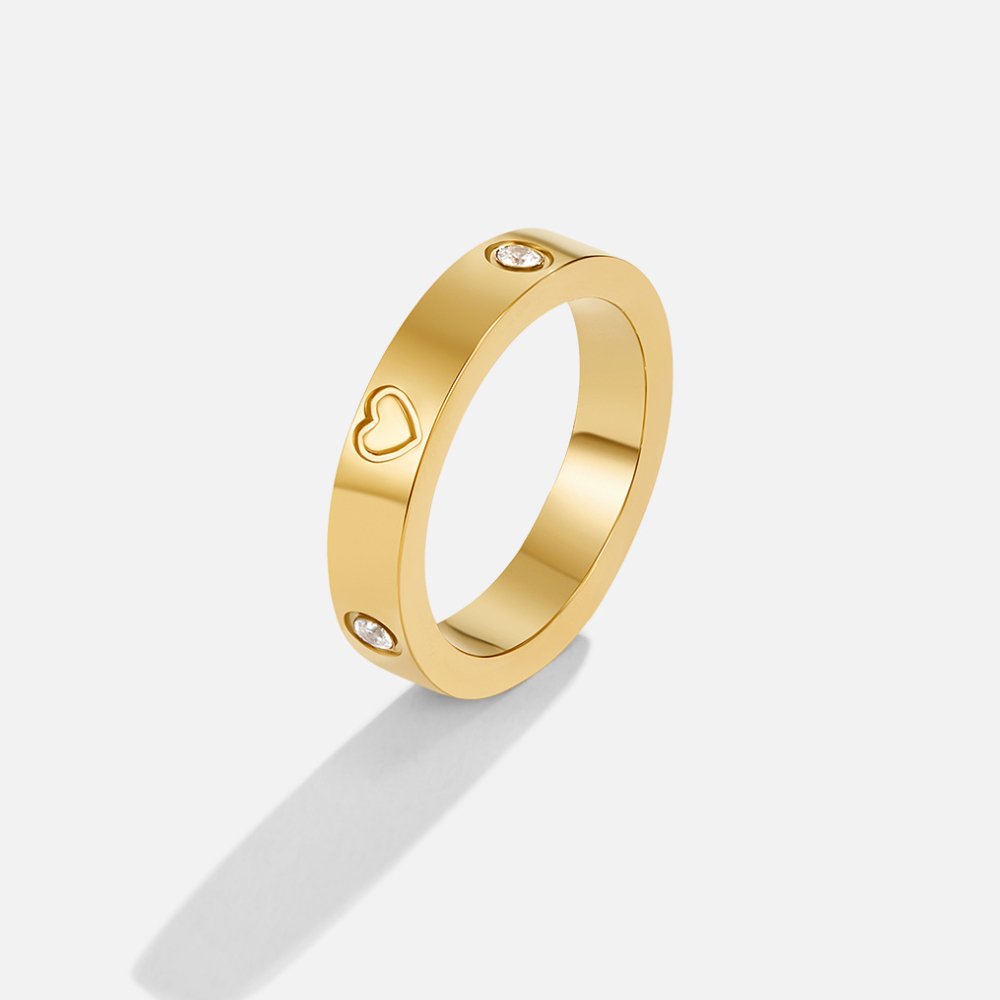 Anillo dorado Mari corazón