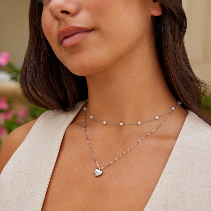 Collar plateado Marina Amor