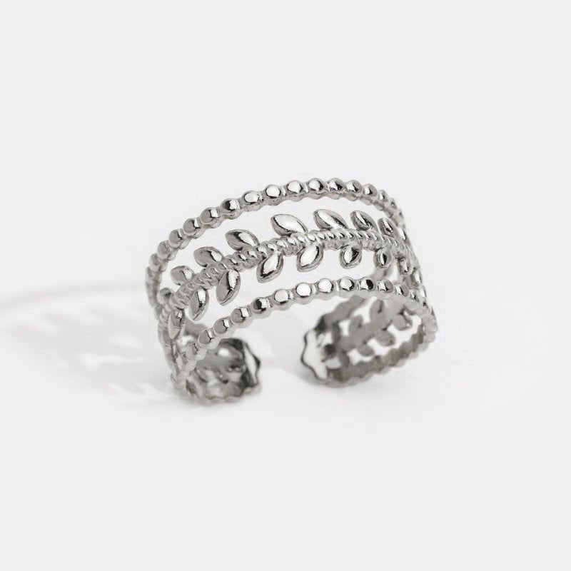 Anillo Marissa texturizado Acero inoxidable