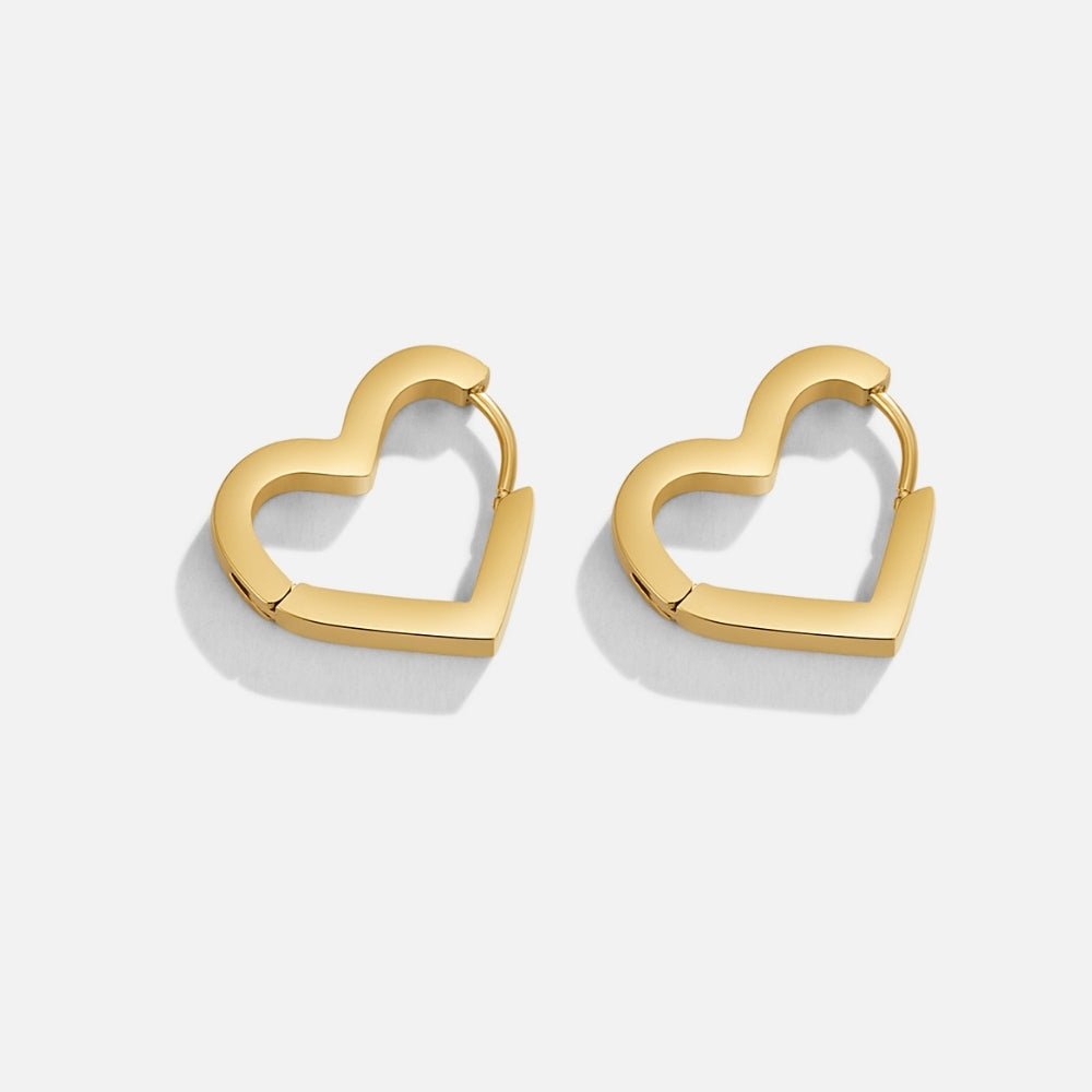 Pendientes corazón dorados Mary Heart