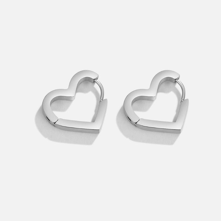 Pendientes de aro plateados Mary Heart