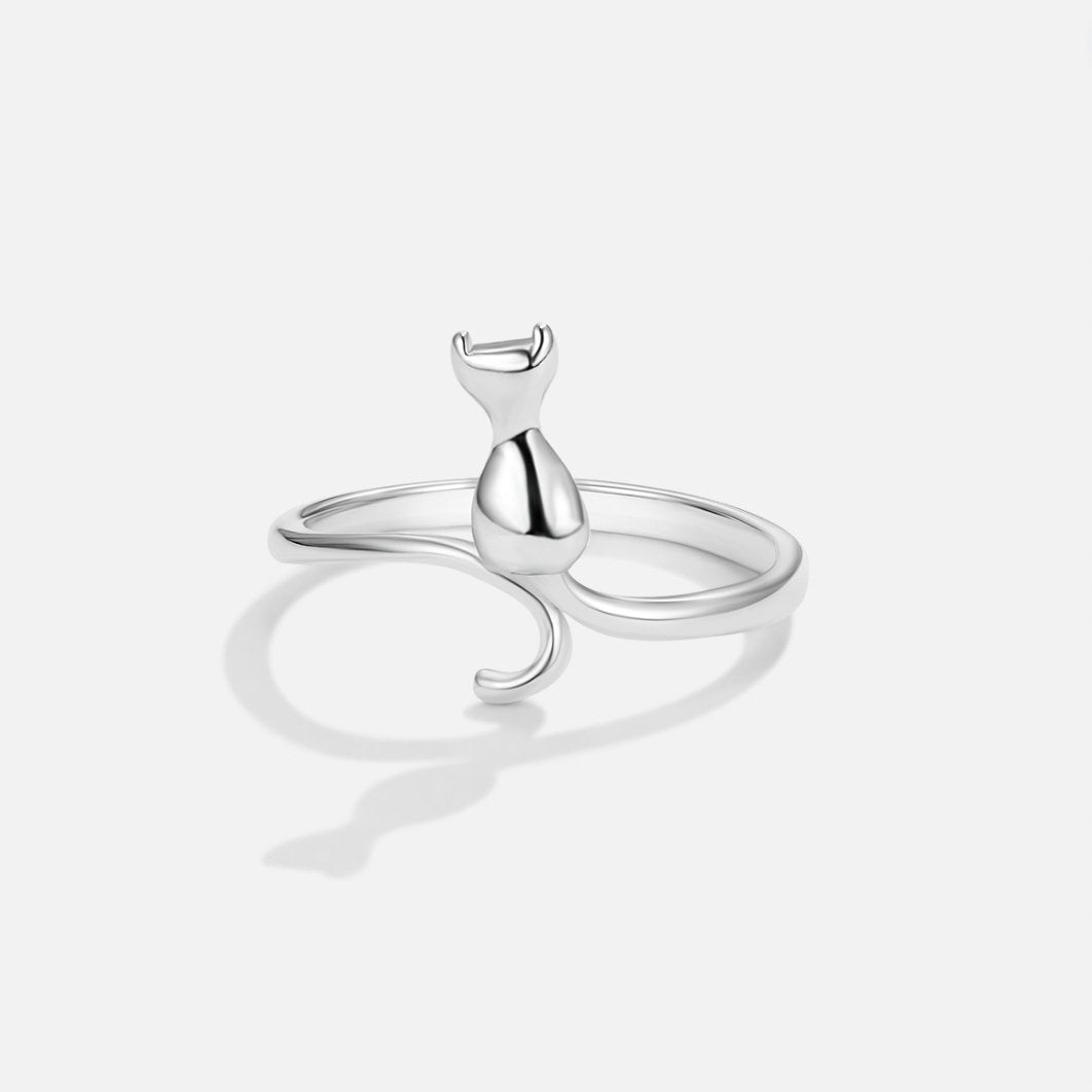 Anillo plateado minuit chat
