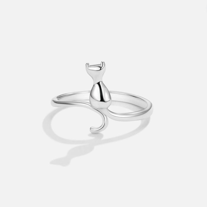 Anillo plateado minuit chat