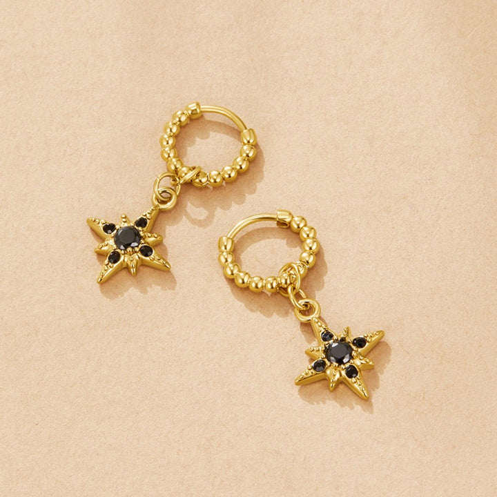 Pendientes de aro Midnight Luxe gota