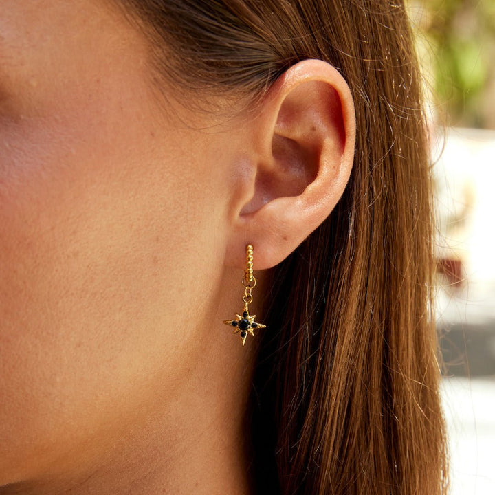 Pendientes de aro Midnight Luxe gota