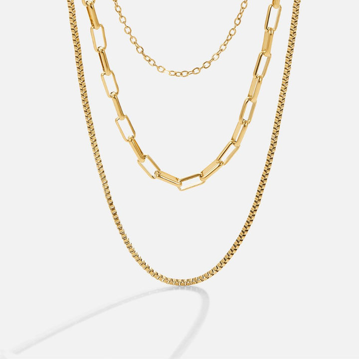 Collar multicapa de cadena Miela