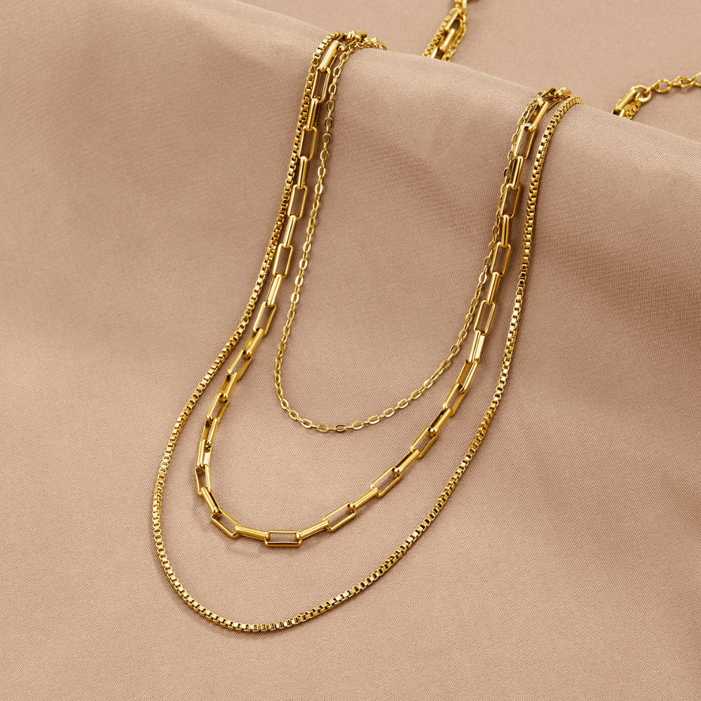 Collar multicapa de cadena Miela