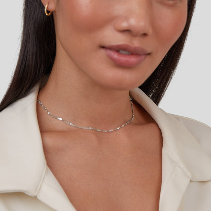 Cadena plateada Mila Twist