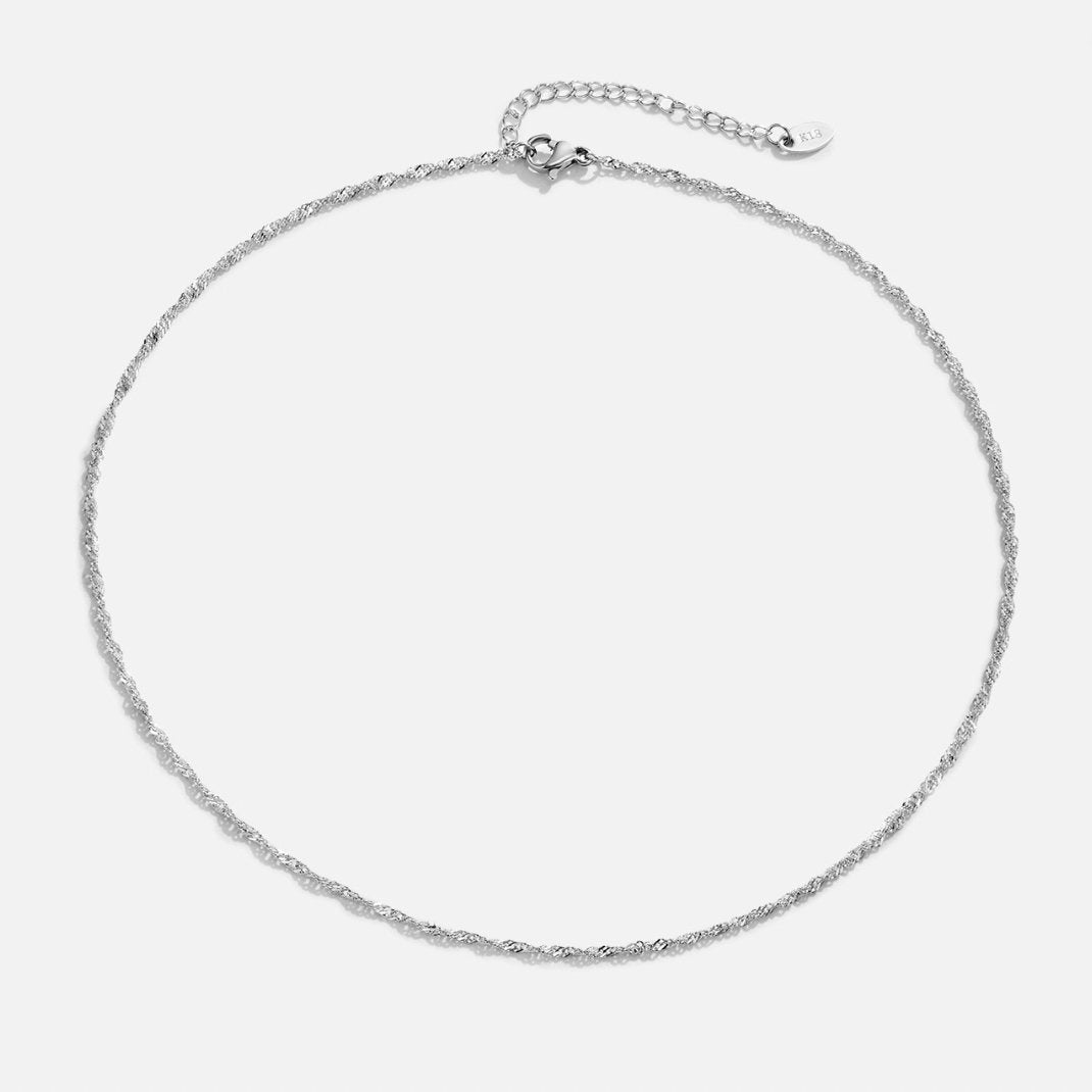 Cadena plateada Mila Twist